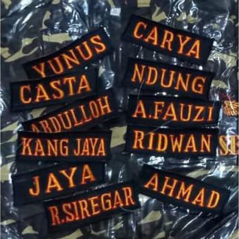 Bordir Bordir BORDIR NAMA JAKET , PDL BANSER,ANSOR LOKASI PDL , ANSOR + PASANG PEREKATbisa pesan sat