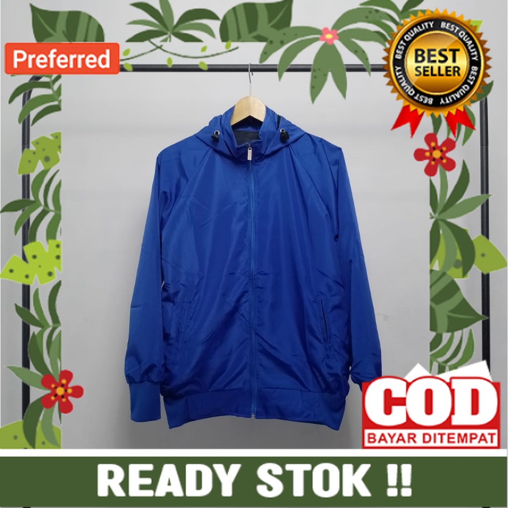 Jaket Parasut Polos Biru// JAS HUJAN | JAKET HAS HUJAN | MODEL BARU KEKINIAN TERMURAH TERLARIS