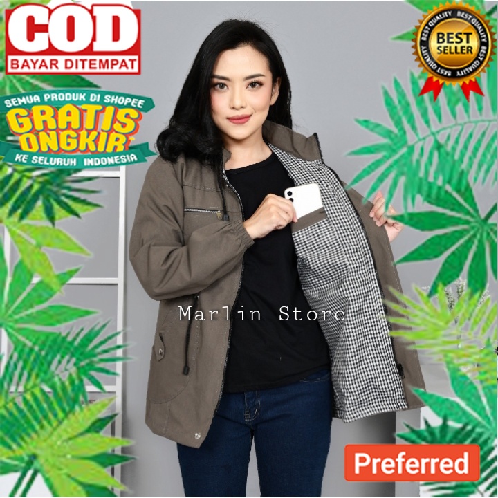 Jaket Parka Wanita Jumbo  LD 120 - Ld 130 - Ld 140 Kekinian Terbaru Bolak Kalik// ANAK DEWASA REMAJA