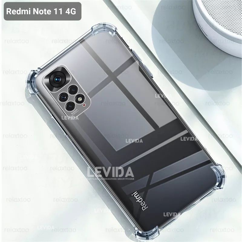 Case Redmi Note 11 SoftCase Airbag Anticrack Tebal Protection Kamera / Antigores Gaming Redmi Note 1