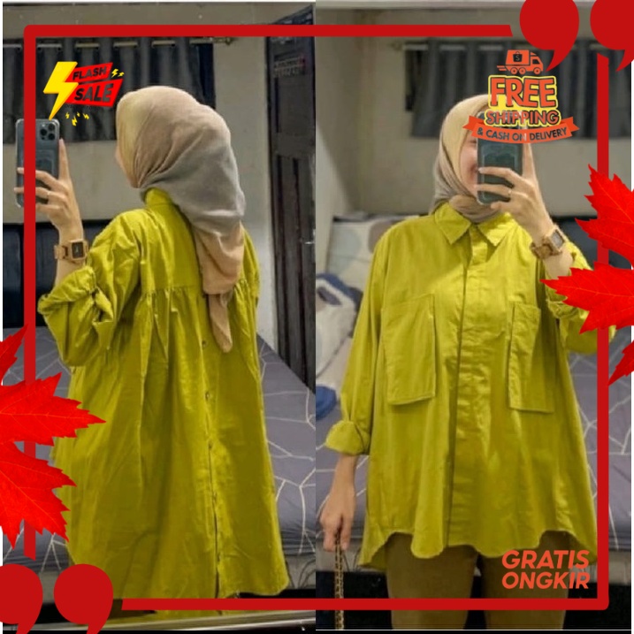 alena id I POCKET BAJU WANITA BAJU KEMEJA CEWEK TERBARU 2022 KEKINIAN VIRAL BAJU KEMEJA WANITA VIRAL