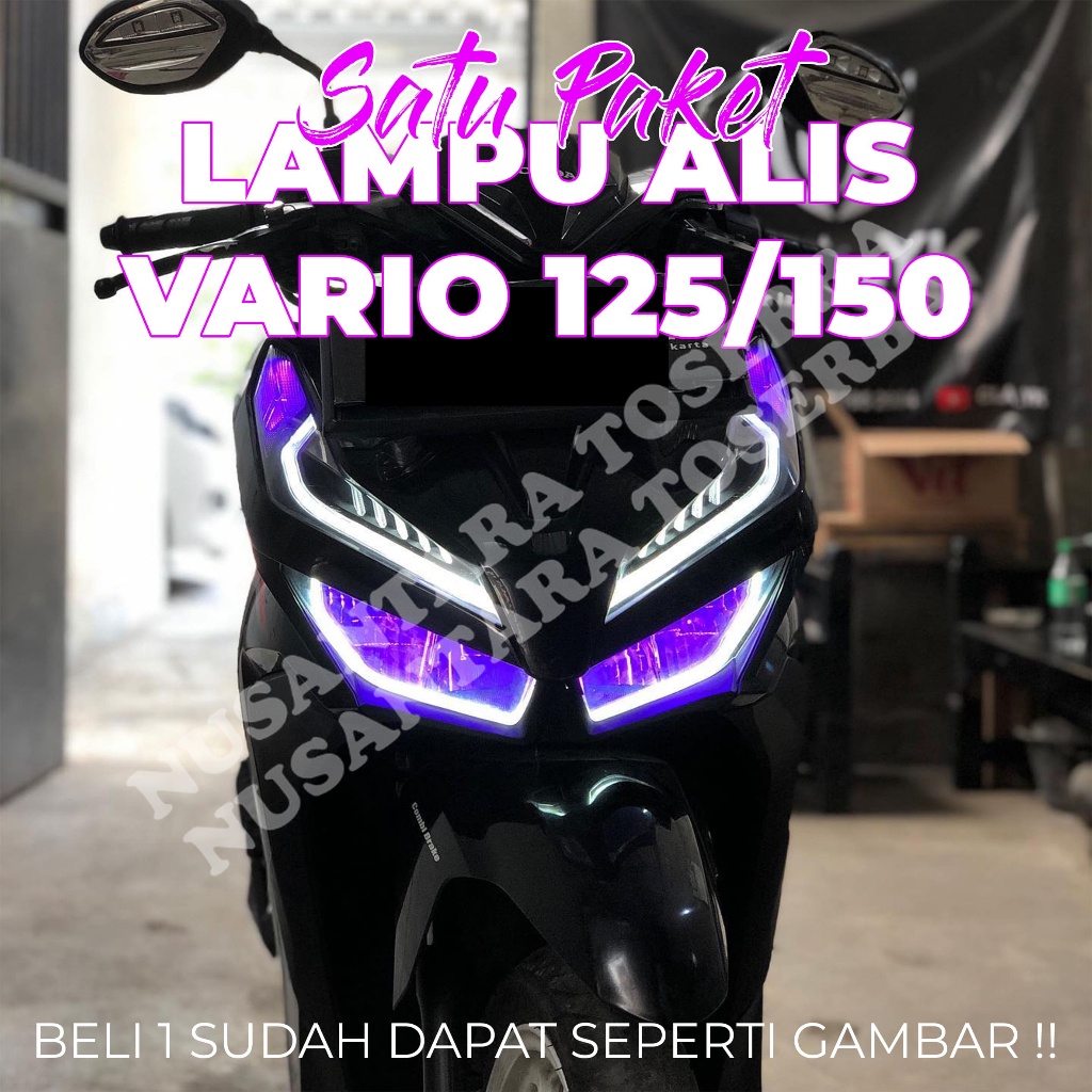 lampu led alis gratis lampu headlamp vario 125 150 free devil eye