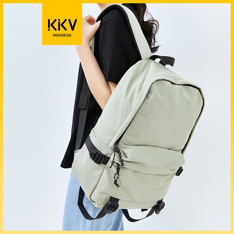 COD KKV -Dunns Unisex Backpack Ransel Canvas Tas Punggung Basic Polos Warna Solid Color Basic Backpa