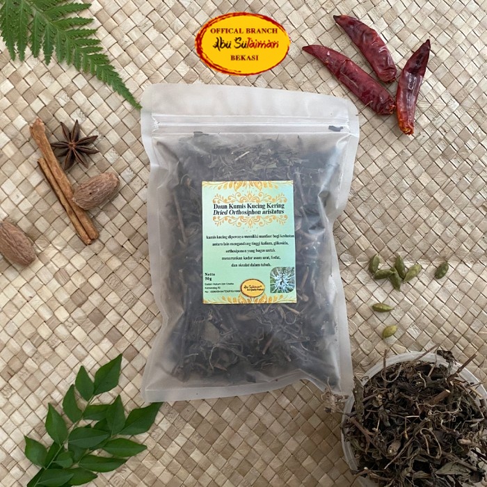 

Daun Kumis Kucing Kering 1 kg / Dried Ortosiphon Leaves Pilihan 1 kg
