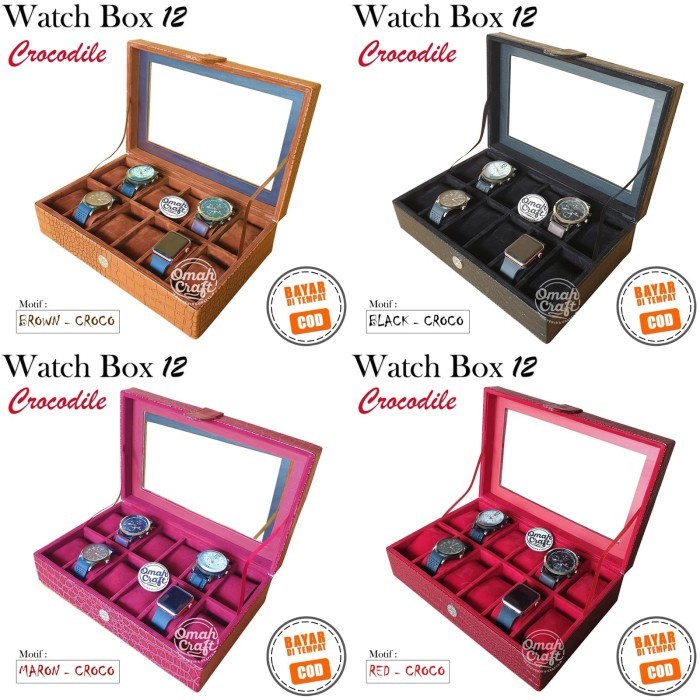 [TERMURAH] Kotak Jam Tangan isi 12 / Tempat Jam Tangan / Box Jam