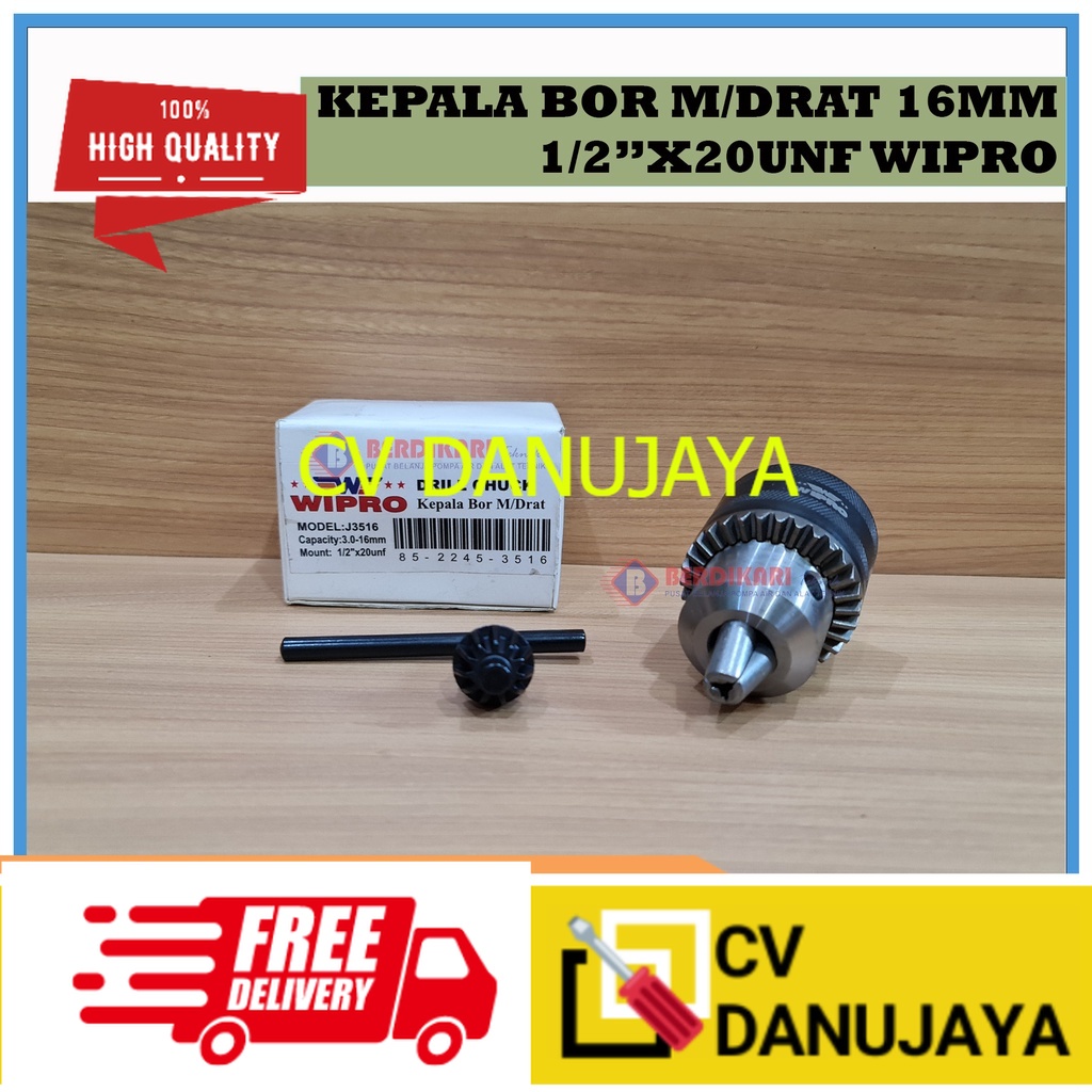 DRILL CHUCK/KEPALA BOR 16 MM DRAT J3516 (WIPRO)