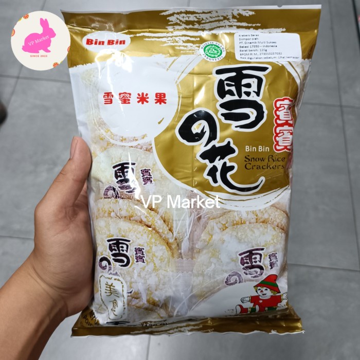 

Bin Bin Snow Rice Crackers 150g | Snack Crackers Beras