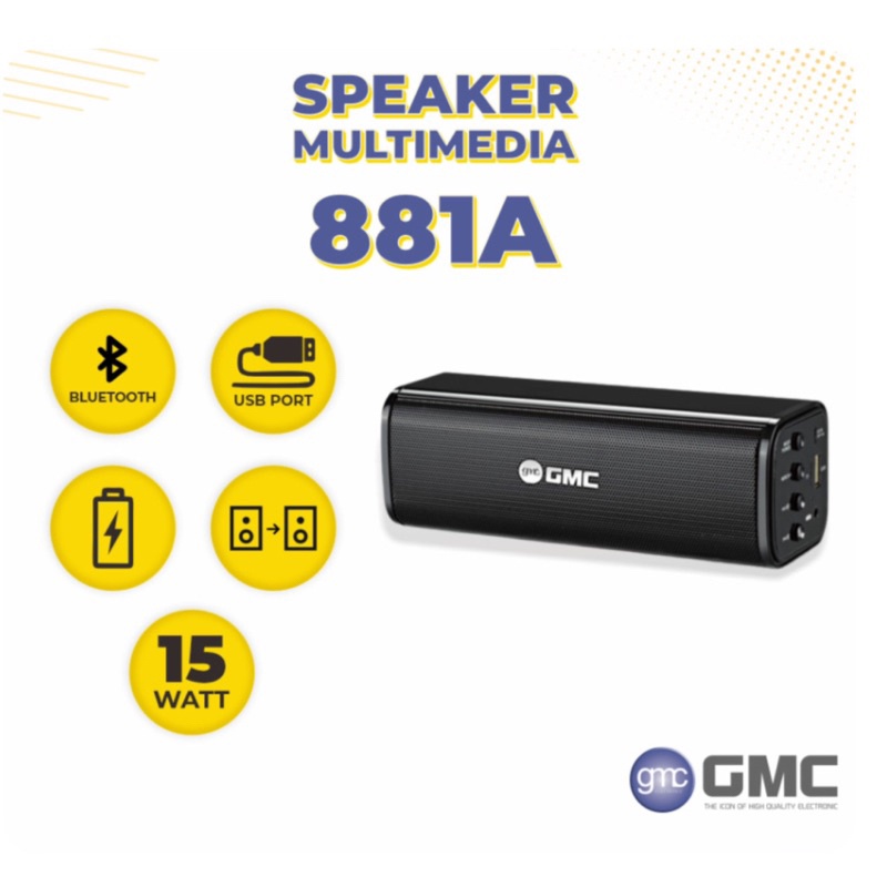 Gmc 881A Speaker Bluetooth Portable Full Bass 600watt