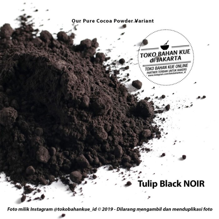 

HF87 Coklat Bubuk Tulip NOIR Hitam Pure Cocoa Powder Tulip Chocolatier 100g