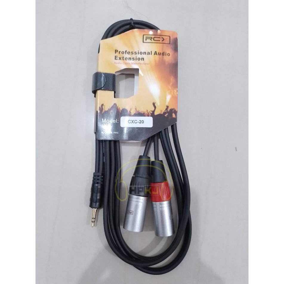 KABEL HP AUX TO JEK CANON RCX Kabel Mini Stereo Male to 2 CANON rcx