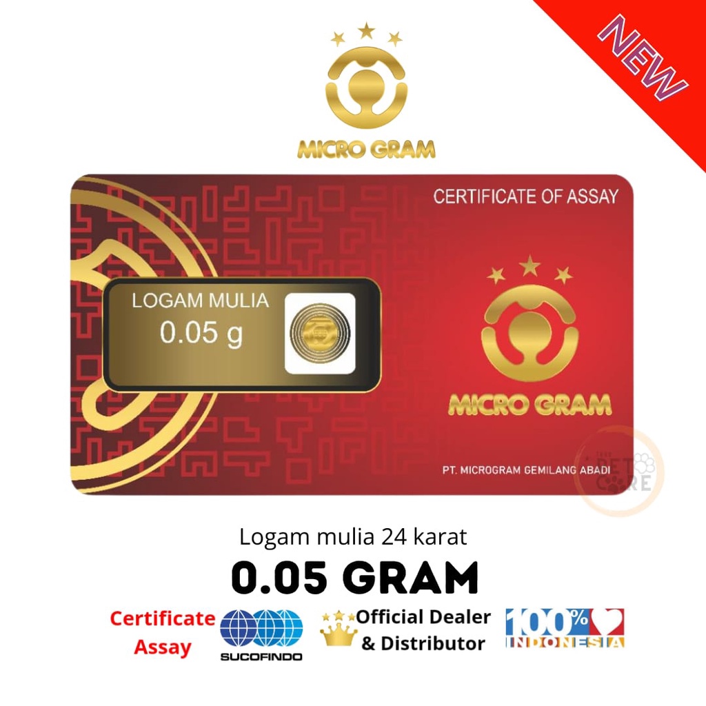 OKHI - MICRO GRAM Microgram Emas Mini Babygold Baby Gold Logam Mulia 24K 0.01 0.02 0.05 GR