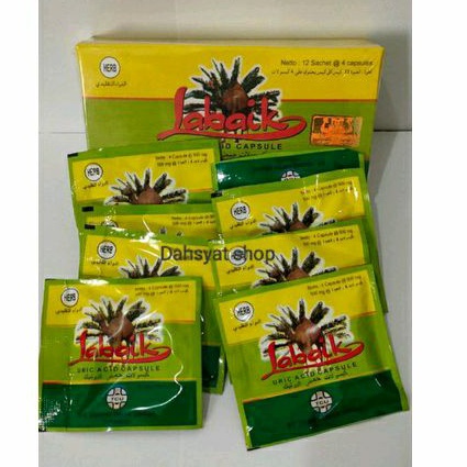 COD LABAIK kapsul asam urat 1 box isi 12 sachet Herbal pegel linu, reumatik, nyeri sendi, kolesterol