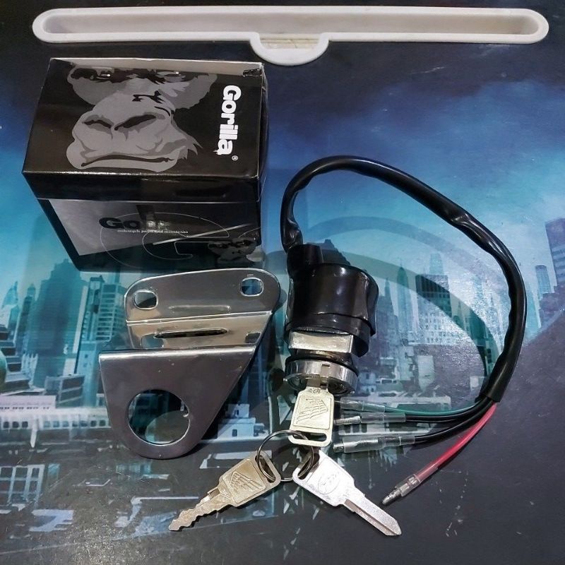 KUNCI KONTAK HONDA CB 100 125 CG GL 100 TANGKAI MODEL ORIGINAL ORI set dudukan kontak