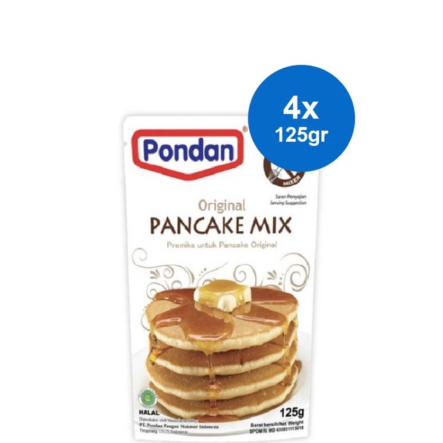 

Pondan Pancake Original Tepung Premiks 125 gr x 4