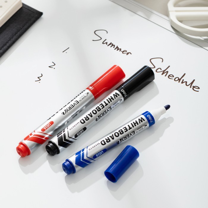 

Deli Whiteboard Marker/Spidol Papan Tulis 12 pcs Tip 1.5 mm EU017 - Merah