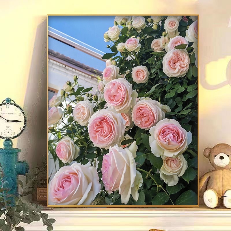 

Ready✅Flower Paint By Number 40x50cm DIY Paint Kit with Frame Digital Painting Landscape Flower series