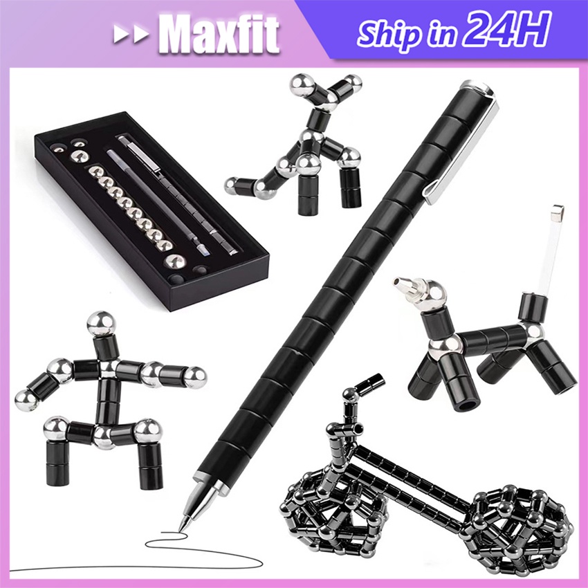 

ATK9 Pena Polar Magnetik Magnetic Metal Pen Pena Mainan Magnet Pen Logam Dekompresi Kreatif