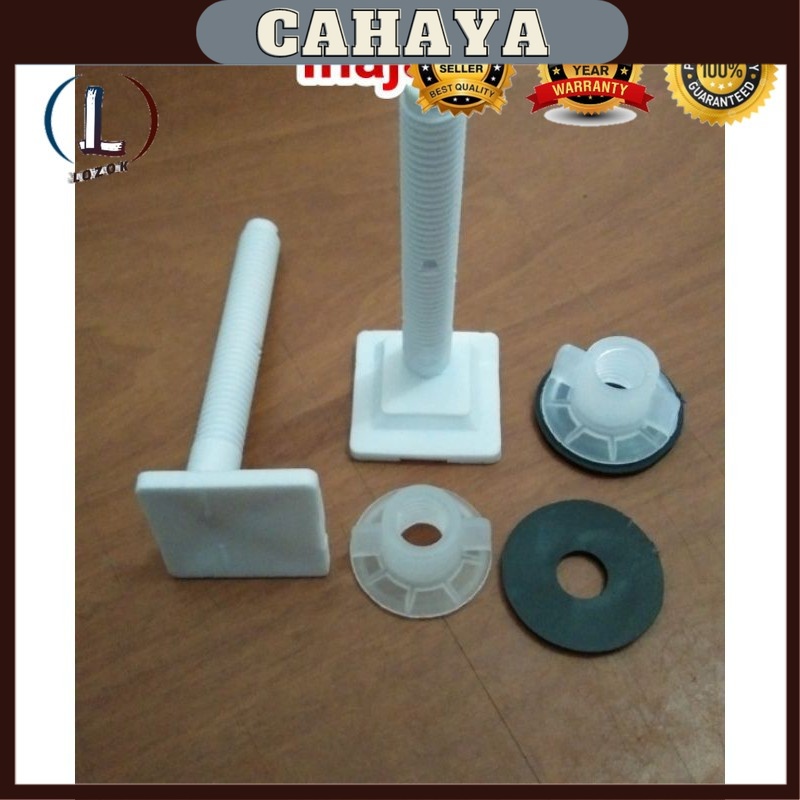 CHB  baut closed skrup penutup KLOSED dudukan closet sekrup tutup kancing wc duduk toilet kloset