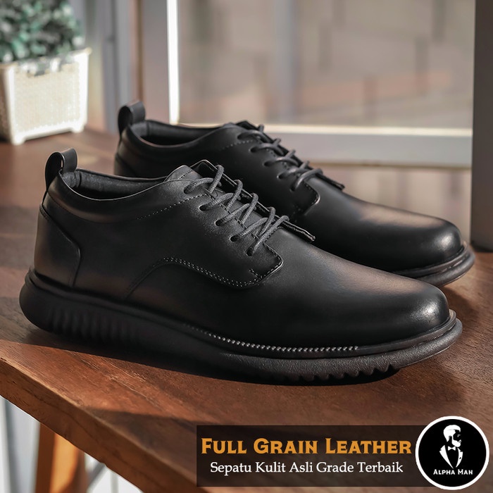 Sepatu Formal Kulit Fantofel Hitam Pria Cowok Kerja Kantor Kondangan