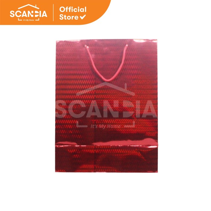 

SCANDIA Paper bag Gift Bag Holograph 26x32 Cm Zigzag Red (SC0001)