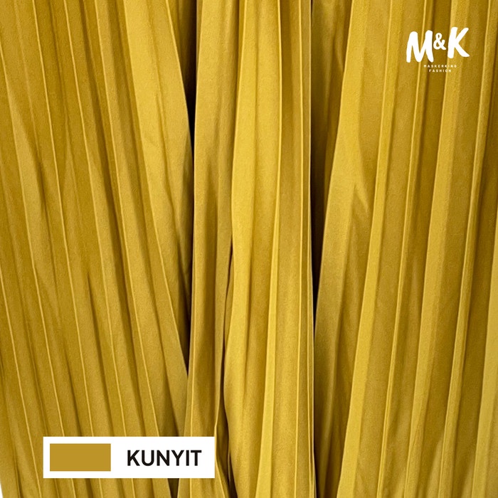 Rok Kulot Plisket / Rok Wanita / Celana kulot rempel panjang musliman - Kunyit