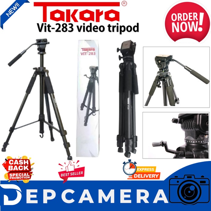 takara vit-283 fluid head video tripod for kamera camcorder dslr hp