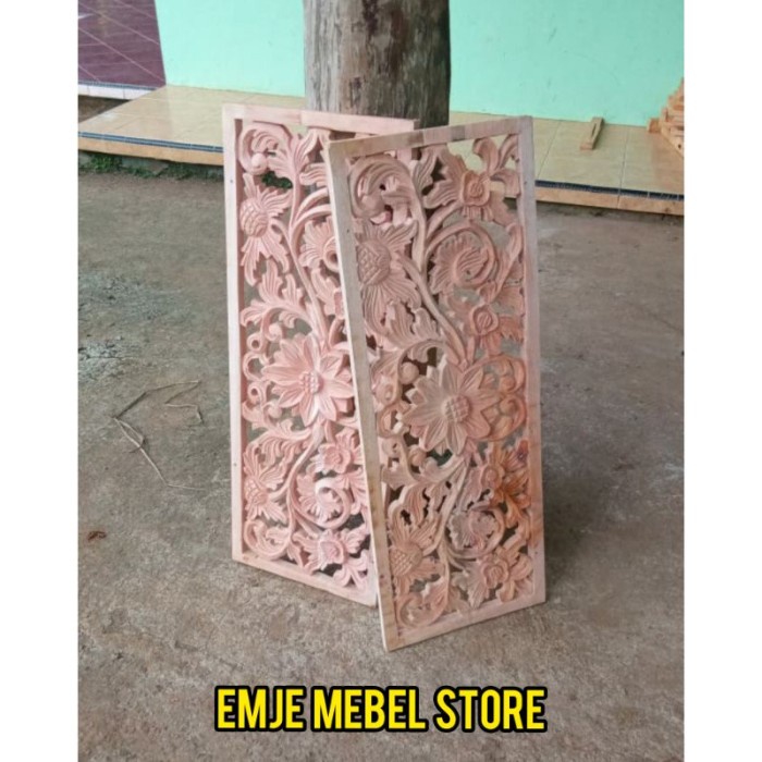 Termurah jendela tempel pintu mahoni dinding ukiran lisplang ukir kayu