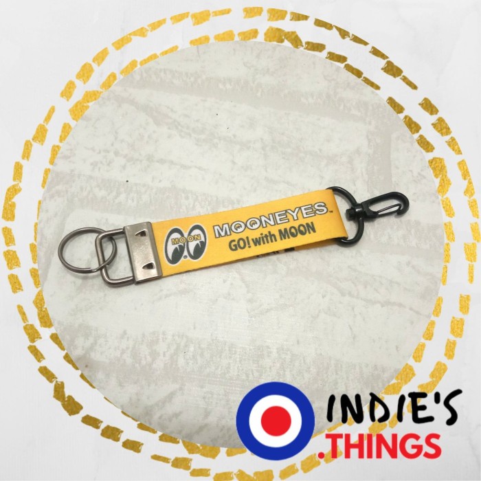 KS72 Mooneyes Keychain Gantungan Kunci Mooneyes - Kuning Go Moon