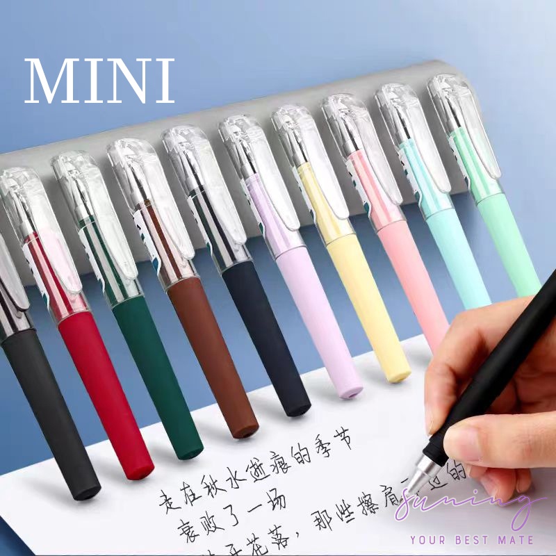 

Gel Pen Pulpen Mini Pena Hitam Mini 0.5mm Gelpen Hitam-Suning Mall