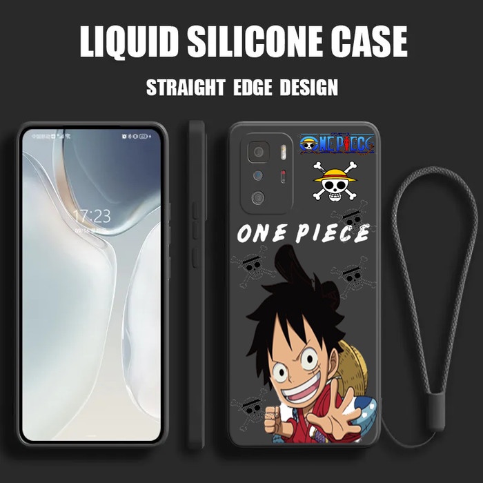Soft Case Poco X3 GT LUFFY One Piece Square Silicone Premium Free Tali