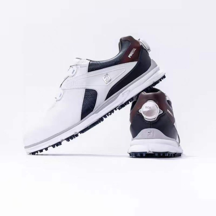 Sepatu Golf pria Pro SL Golf shoes boa maroon blue FJ