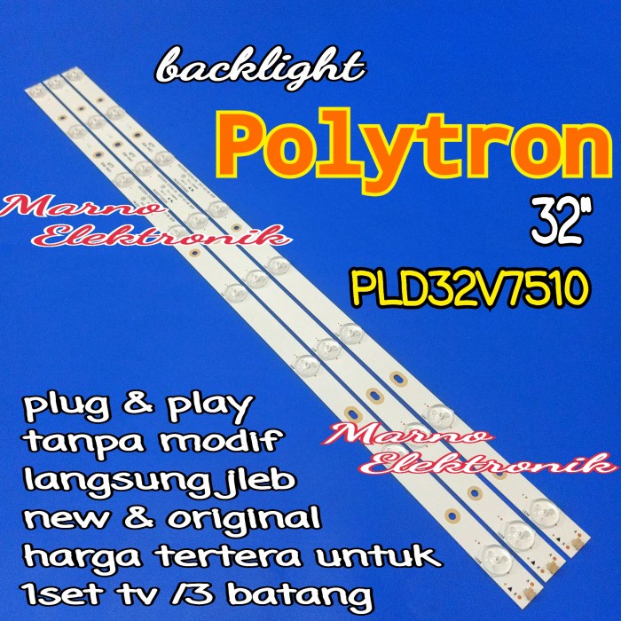 PART LAMPU BL BACKLIGHT TV LED POLYTRON PLD 32V7510 PLD32V7510 NEW 8K 3V