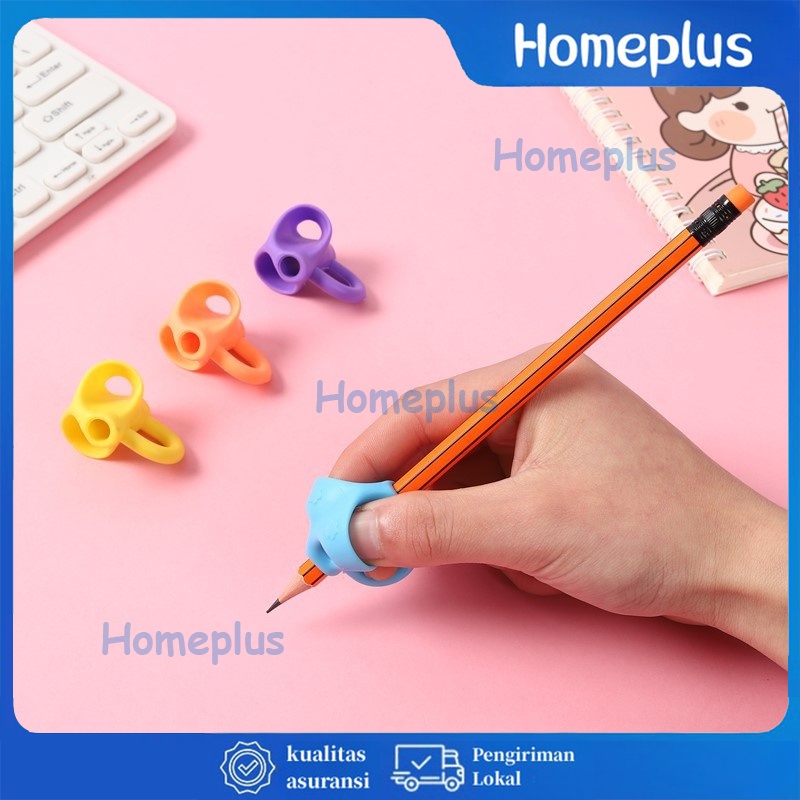 

HomePlus 3 Jari Posture Corrector Tool Alat Bantuan Menulis Pencil Grip Alat Membantu Latihan Belajar Menulis Pegang Pensil