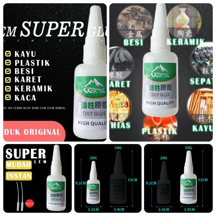 

LEM SUPER GLUE SERBAGUNA CAIRAN PEREKAT KUAT