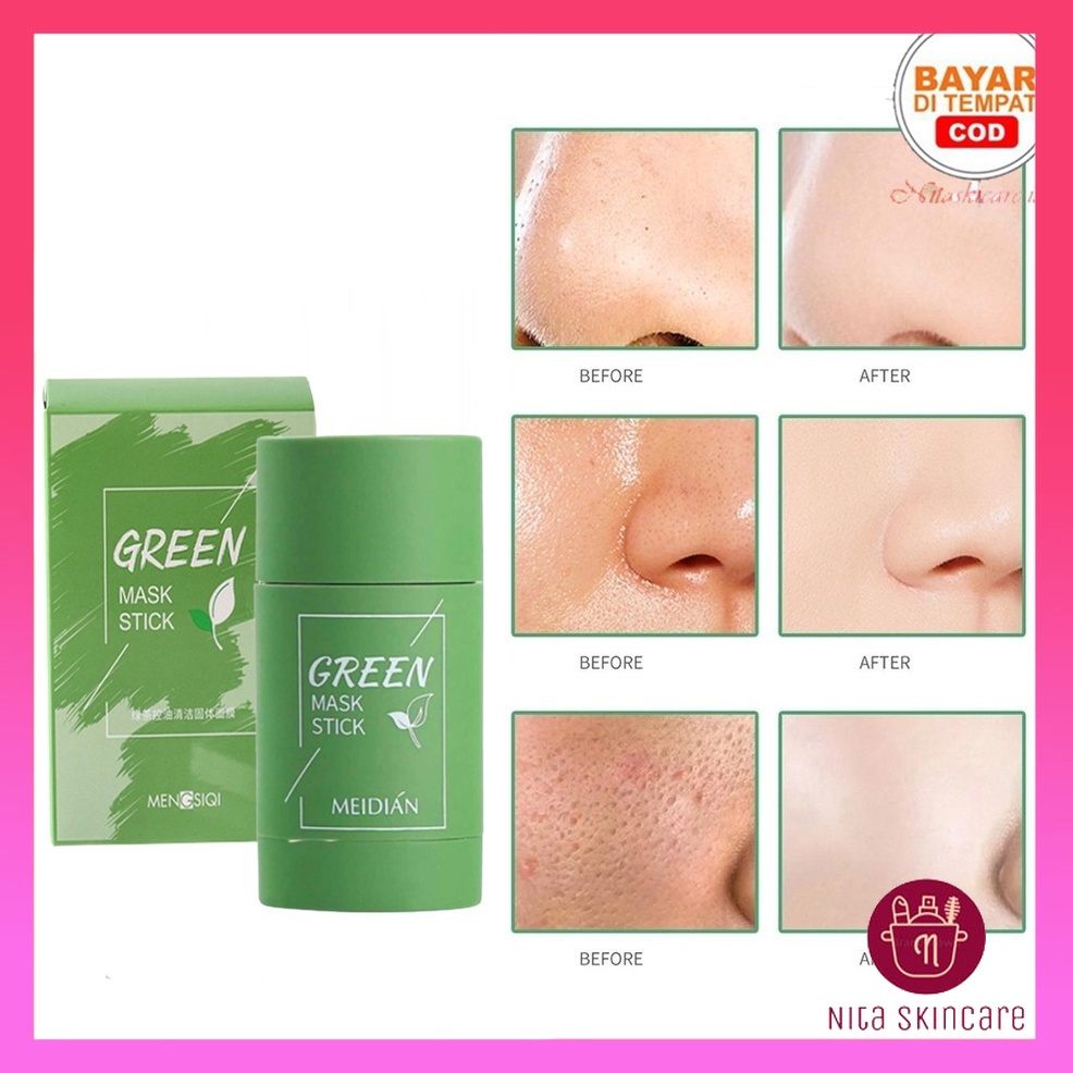 Green Tea Mask Stick Original Meidian Green Mask Stick Masker Green Tea Green Mask Stik 40gr