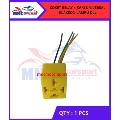 SOKET RELAY 4 KAKI UNIVERSAL KLAKSON LAMPU DLL