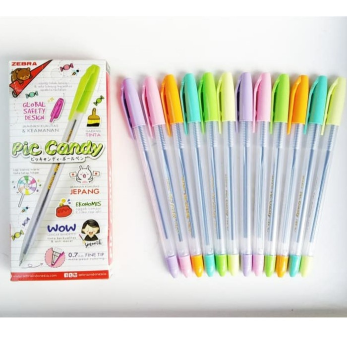 

Pulpen Zebra PIC CANDY Fine 0.7 per Lusin