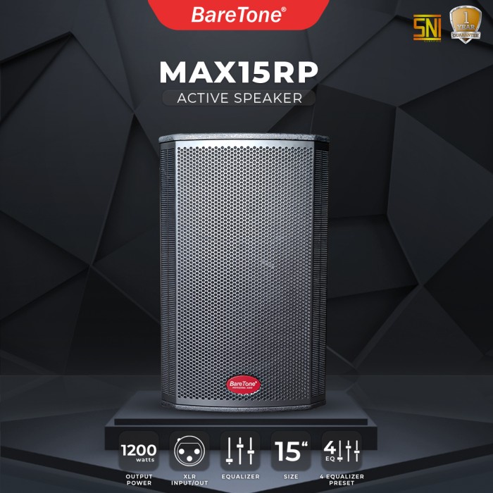 BareTone Speaker Aktif Kayu MAX15RP 15inch / Max 15 RP Original