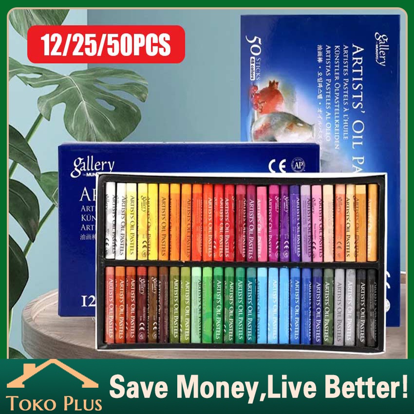 

48 Warna Crayon Krayon Oil Pastel Artist Lengkap Artist Oil Pastel Washable Utk Anak Sekolah/Professional Tdk Beracun