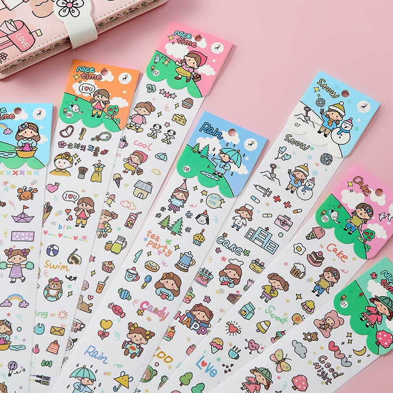 

(New) (35CM)STICKER AESTHETIC PANJANG MOTIF KARTUN JAPAN/ STIKER PANJANG AESTHETIC KARTUN LUCU