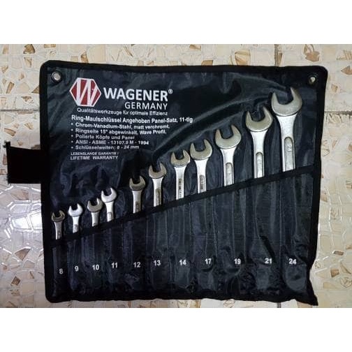 KUNCI RING PAS SET 11 PC 8-24MM WAGENER COMBINATION WRENCH