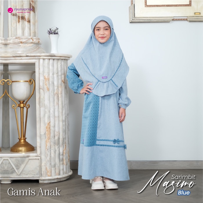Rauna - Baju Keluarga - Sarimbit Masimo - Blue - Koko Dewasa, S