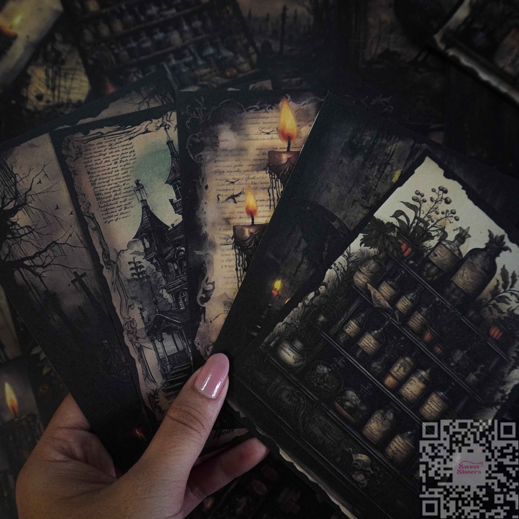 

Material Paper Mysterious Attraction Series 20 Lembar Gothic Style DIY Scrapbook Vintage