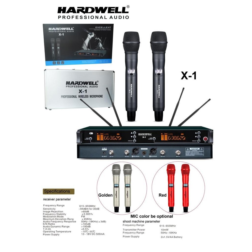 Mic Wireless HARDWELL X1 Original X 1 hardwell x1 free koper