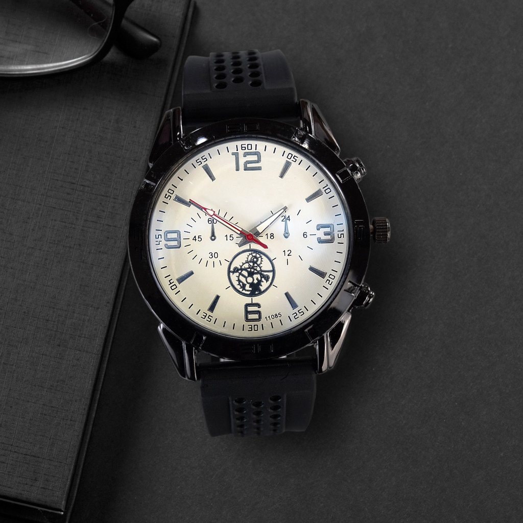 Jam Tangan Pria Analog Strap Karet