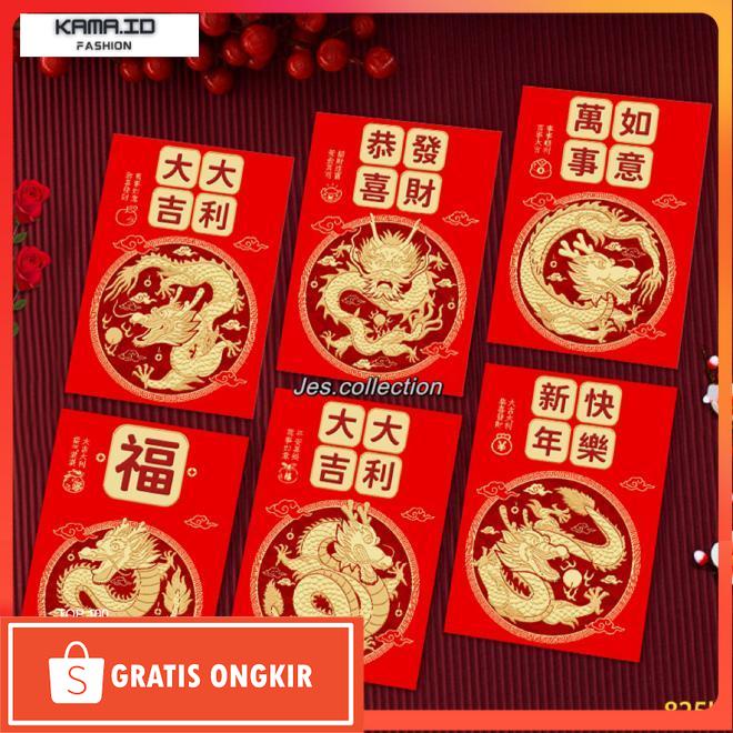 

Angpao Imlek / ANGPAO IMLEK 2024 Angpao Naga 2024 isi 6 UKURAN 8 X 11 CM Pendek Angpau Merah Tebal Premium