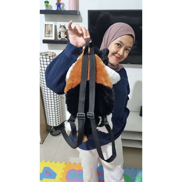 Tas Boneka Kucing Esmeralda Bulu Halus Tas Karakter Kucing