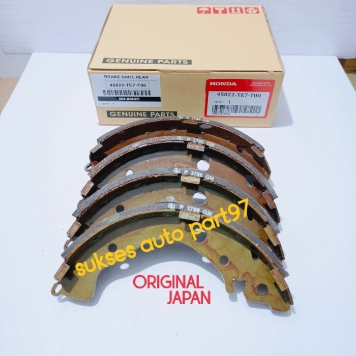 Brake Shoe Kampas Rem Belakang Honda Mobilio 45022-TE7-T00 Original