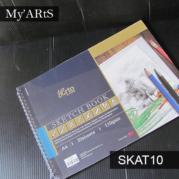 

Arto by Camp Sketchbook A4 110 gsm 30 Lembar Buku Gambar Sketsa Lukis Pensil Putih Polos Myarts