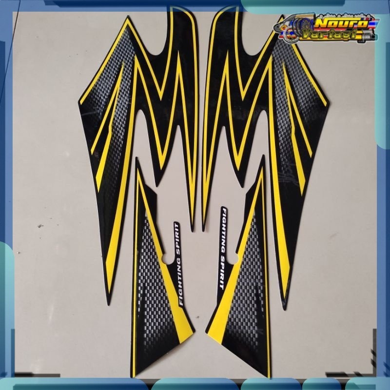 Stiker Striping Yamaha RX king 2003 kuning stiker  variasi   bagus